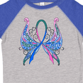 thumbnail image 4 of Inktastic Thyroid Cancer Awareness with Butterfly Ribbon Words Boys or Girls Toddler T-Shirt, 4 of 5