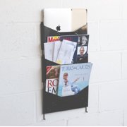 Mail Organizer Mail Organizer - Wallniture Hanging Steel Wall File Folder Mail Sorter Magazine Holder Wall Mount Multi-purpose Organizer