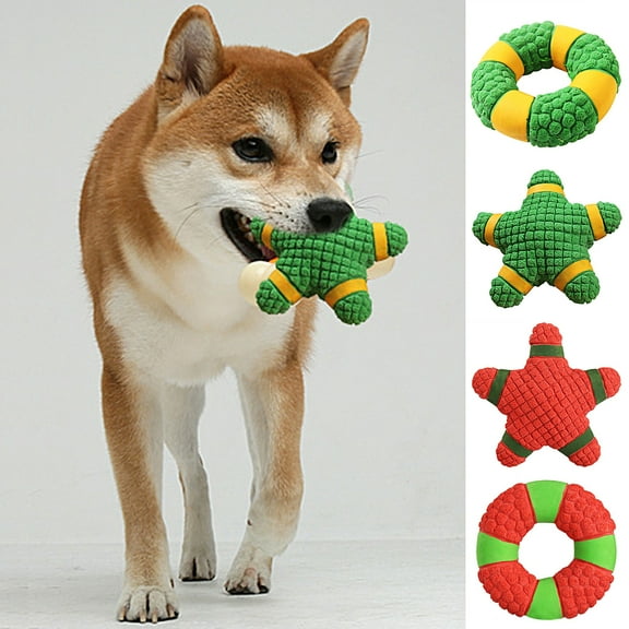 Reheyre Dog Squeaky Toy, Safe Relieve Boredom Starfish Shape Pet Puppy Dog Chewing Sound Toy Pet Supplies