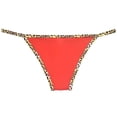 thumbnail image 2 of Botmois Men's Leopard Bordered Ice Silk Bikini G-String Underwear Sexy Lingerie Posing Jockstrap Hipster Thong Stretchy Soft Fabric Red M, 2 of 3