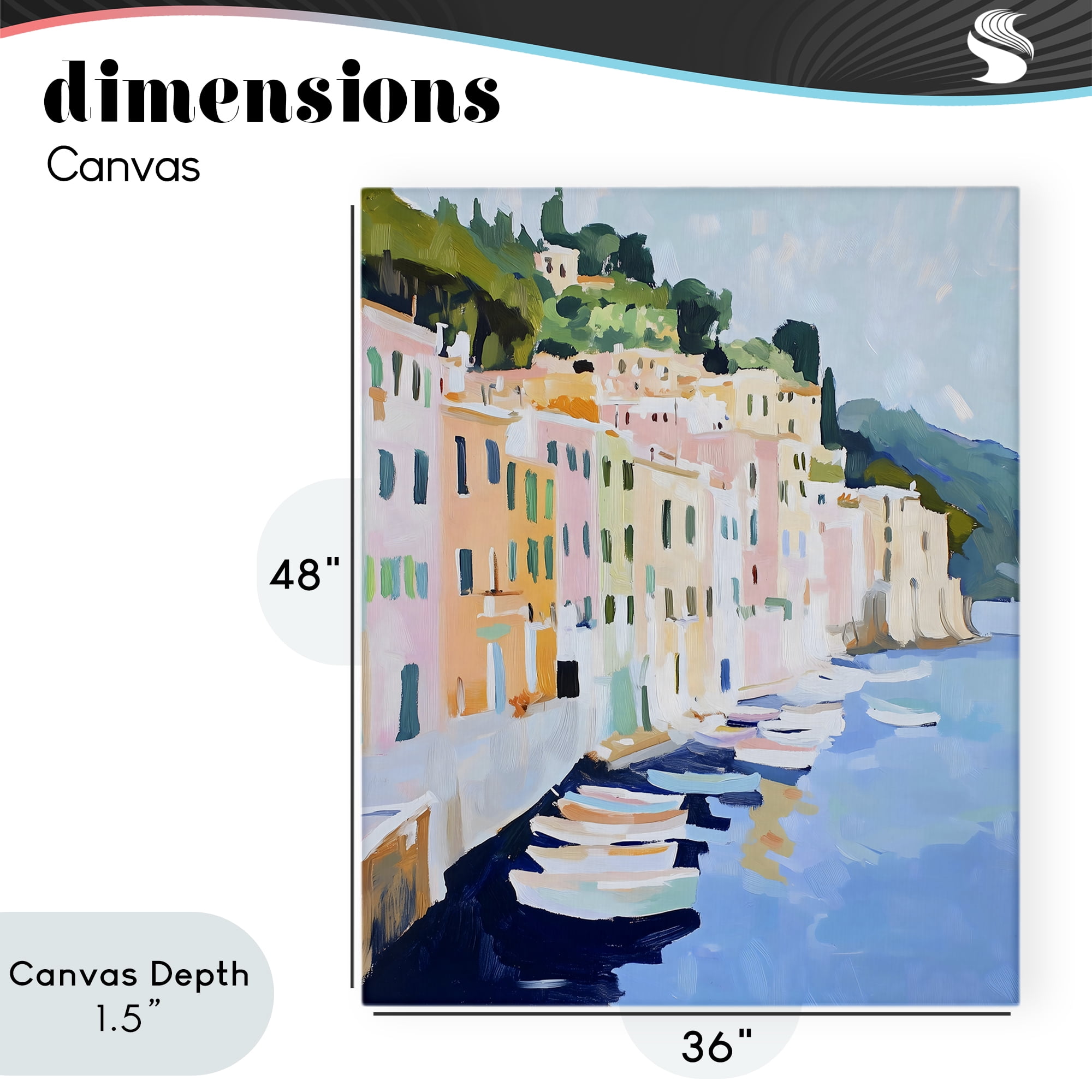 Stupell Industries Portofino Harbor View Canvas Wall Art, design by The Prints Vibe