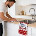thumbnail image 3 of Patriotic Independence Day Kitchen Hand Towel, High Absorbency Cotton Rich Towel, Ideal for Cooking, Baking, Dish Drying & Festive Home Kitchen Decor, 4th of July Essential Accessory, 24*16in, D, 3 of 6