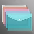 thumbnail image 3 of D-GROEE 5Pcs Clear Document Folders Transparent Filing Envelopes Waterproof Plastic Envelopes File Holder Filing Document Envelope with Snap Button Closure for A4 Letter Paper Size, 3 of 8