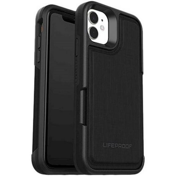 LifeProof FLIP Series Wallet Case for iPhone 11 (Only) - Retail Packaging - Dark Night (Black/Castlerock)