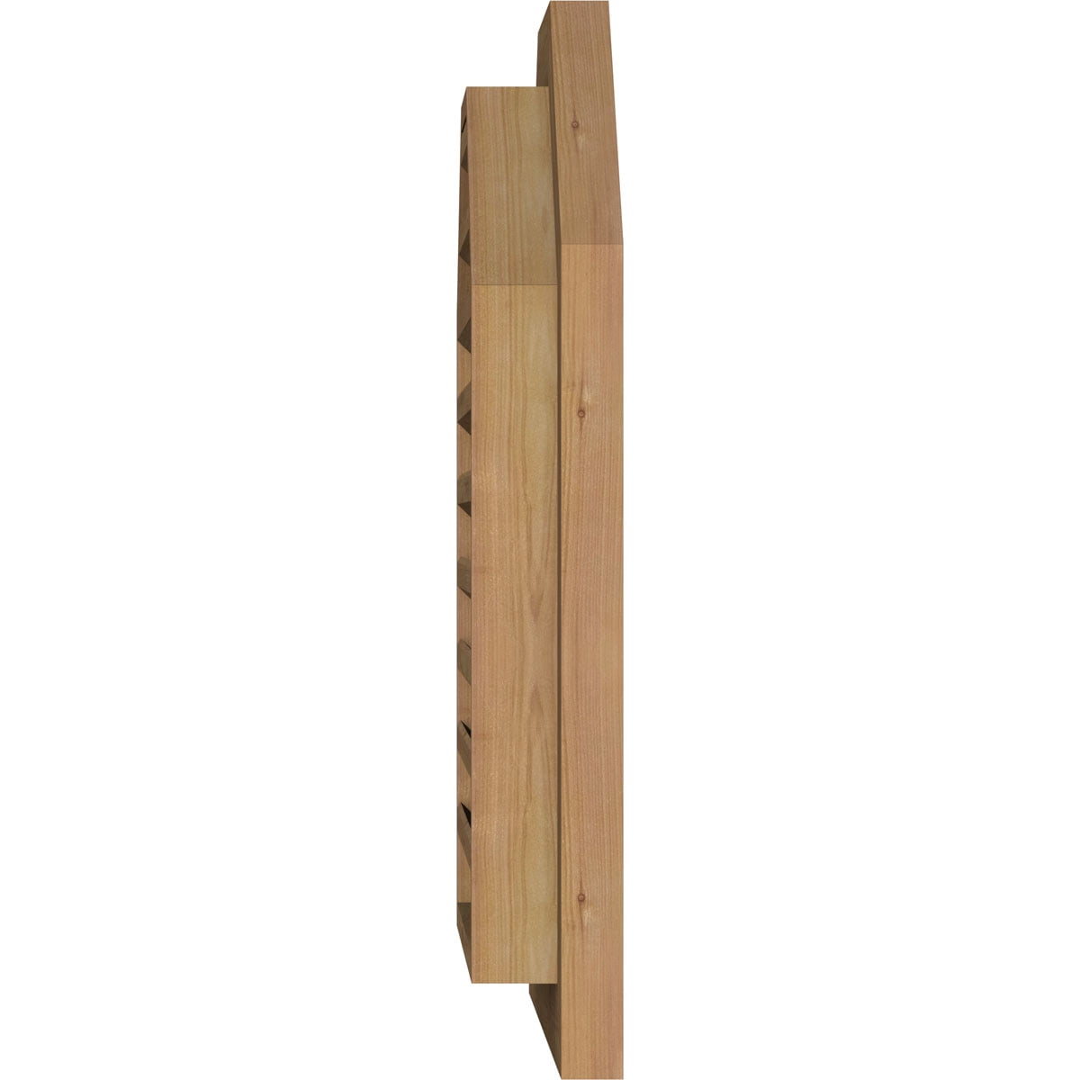 16"W x 18"H Octagonal Top Gable Vent (21"W x 23"H Frame Size): Unfinished, Functional, Smooth Western Red Cedar Gable Vent w/ Brick Mould Face Frame