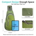 thumbnail image 4 of Bolsa tipo bandolera TITECOUGO ligera cruzada para mujeres y hombres verde militar, 4 of 6