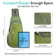 thumbnail image 4 of Bolsa tipo bandolera TITECOUGO ligera cruzada para mujeres y hombres verde militar, 4 of 6