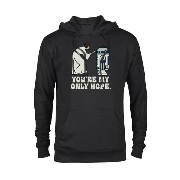 Star Wars Princess Leia R2-D2 You’re My Only Hope Retro - Pullover Hoodie for Adults - Customized-Black
