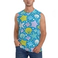 thumbnail image 1 of KLL Starfish Print Workout Tank Tops Gym Sleeveless Fitness Muscle Tee-Small, 1 of 7