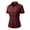 Burgundy, variant on Womens Button Down Shirts Stretch Short Sleeve Dress Shirts Business Work Fitted Collared Office Basic Blouse