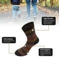 thumbnail image 2 of Women 5 Pairs Crew Socks Moisture Wicking Cotton Solid Socks Running Athletic Socks, 2 of 5