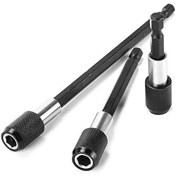Varilla de extensión magnética de 3 piezas, punta de destornillador para taladro eléctrico, broca hexagonal de 1/4, soporte para puntas de destornillador con barra de liberación rápida, 60/100/150 mm