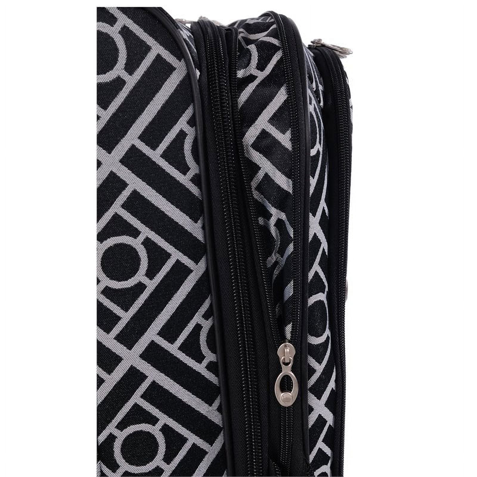 Long Lat Inc. AF 5P Astor Luggage Set Black White
