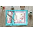 thumbnail image 2 of Vargottam Placemats- Placemat For Dining Table, Set Of 4- Printed & Reversible CottonNapkin-IndoorPlacematsFor Home & Kitchen Dining Table- Bird & Floral (Pink & Blue), 2 of 5