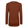 thumbnail image 6 of Women's V-Neck Long Sleeve Buttoned Top Shirts, 6 of 8