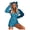 Blue, variant on Snorda Pajamas for Women Plush Hooded Jumpsuit Casual Winter Warm Long Sleeve Fleece Cute Bear Ear Cap Romper Sleepwear