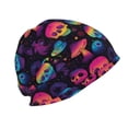 thumbnail image 2 of KLL Skull mushroom colorful Winter Fall Beanie Knit Hats for Men & Women - Warm & Soft Stylish Toboggan Caps for Cold Weather, 2 of 6