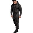 thumbnail image 2 of LAICAIW Combinaison à Capuche pour Hommes, Pyjama une Pièce à Fermeture Éclair, Combinaison de Jogging, 2 of 5