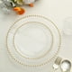 Efavormart 10 Pack | 10" Clear / Gold Beaded Rim Plastic Dinner Plates ...