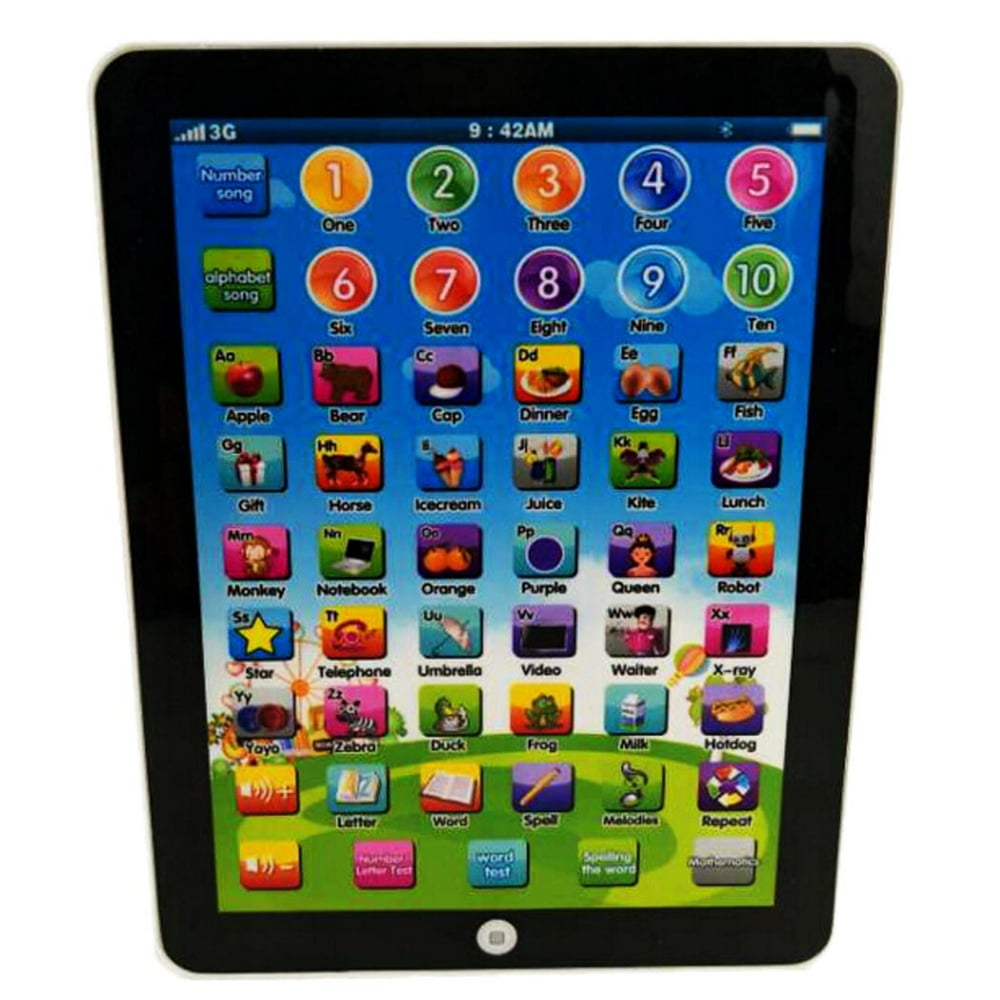 Outgeek Kids Tablet Learning Pad Preschool Early Educational Tablet Pad