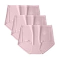 thumbnail image 2 of HVOBTTY High Waisted Soft Underwear for Women, Underwear Women Pack, Women's Solid Color Silk Underwear High Waisted Silk Underwear Plain Weave Underwear Pink, XXL, 2 of 3