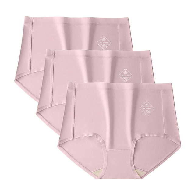 3 PCS Womens Modal Underwear High Waisted Tummy Control Ladies Panties No Show Soft Breathable Briefs L