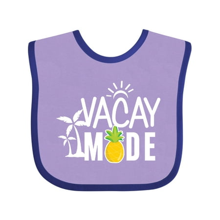 

Inktastic Vacay Mode with Palm Trees Sun and Pineapple Gift Baby Boy or Baby Girl Bib
