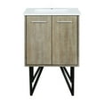 thumbnail image 2 of Fairfield 24 in W x 20 in D Rustic Acacia Single Bath Vanity and White Quartz Top, 2 of 8