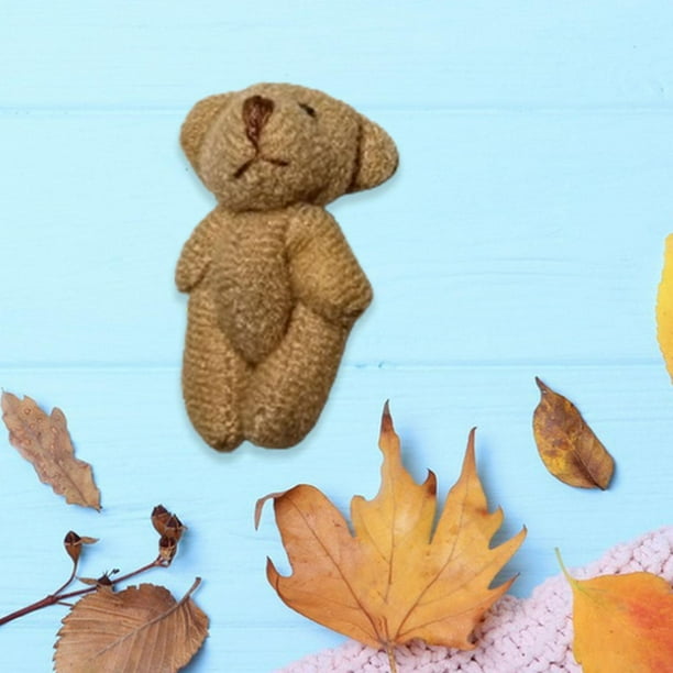 Mini oso de peluche conjunto de peluche, recuerdo de fiesta, oso de peluche suave, lindos muñecos de para regalo de San Valentín, decoración de Marrón claro