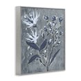 thumbnail image 3 of Stupell Industries Navy Blue Flowers Gray Framed Giclee Art design by June Erica Vess, 14 x 11, 3 of 8