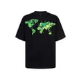 thumbnail image 2 of Unisex Summer 3D Embroidered T Shirt Good Logo Colorful Plant Embroidery Moisture Wicking Daily Wear, Black, M, 2 of 8