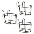 thumbnail image 1 of LOLIPPYY 3pcs Railing Flower Box Hanging Plant Pot Holder For Office Use Plant Lovers, 1 of 8