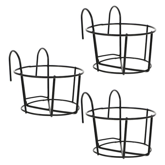 Raindrops 3Pcs Balcony Planter Metal Railing Holder for Home Decoration Durable and Easy Watering