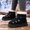 Black, variant on Womens Winter Cozy Mid Calf Boots Sherpa Fleece Lined Fold Over Fur Collar Warm Booties Lace Up Chunky Sole Casual Shoes Botas de Invierno Mujer