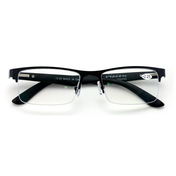 Lightweight Metal Half Rim Reading Glasses With Antireflective AR