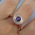 thumbnail image 2 of Zircon Ring for Women Double Layer Diamond Design Gold Plated Copper Ring Size 6 7 8 9 10 Elegant Classic Look, 2 of 3