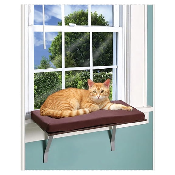 Cushion Deluxe Kitty Window Perch with Fleece Cover