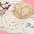 thumbnail image 4 of Uxcell 8Pcs Dream Catcher Rings, 2.4" Metal Hoops for Crafts Wreath Hoop Rings for Wall Hanging Crafts Home Decorations DIY Wedding Wreath Decor, Gold 2.1, 4 of 7