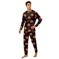 thumbnail image 3 of Matching Halloween Pajamas Set for Whole Family, Breathable Long Sleeve Halloween Family Pajamas with Pumpkin Bat Print, Classic Family Halloween Pajama Set Party, 3 of 4