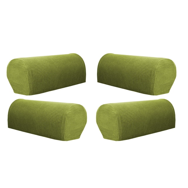 4 fundas para reposabrazos de sofá, sofá de dos plazas, sillón, funda para brazos Verde