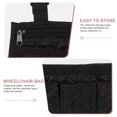thumbnail image 3 of AURARMLET 2 Pcs Sac Latéral multi-Usage pour Fauteuil Roulant Noir avec Sangles pour Rangement de Trottinette, 3 of 6