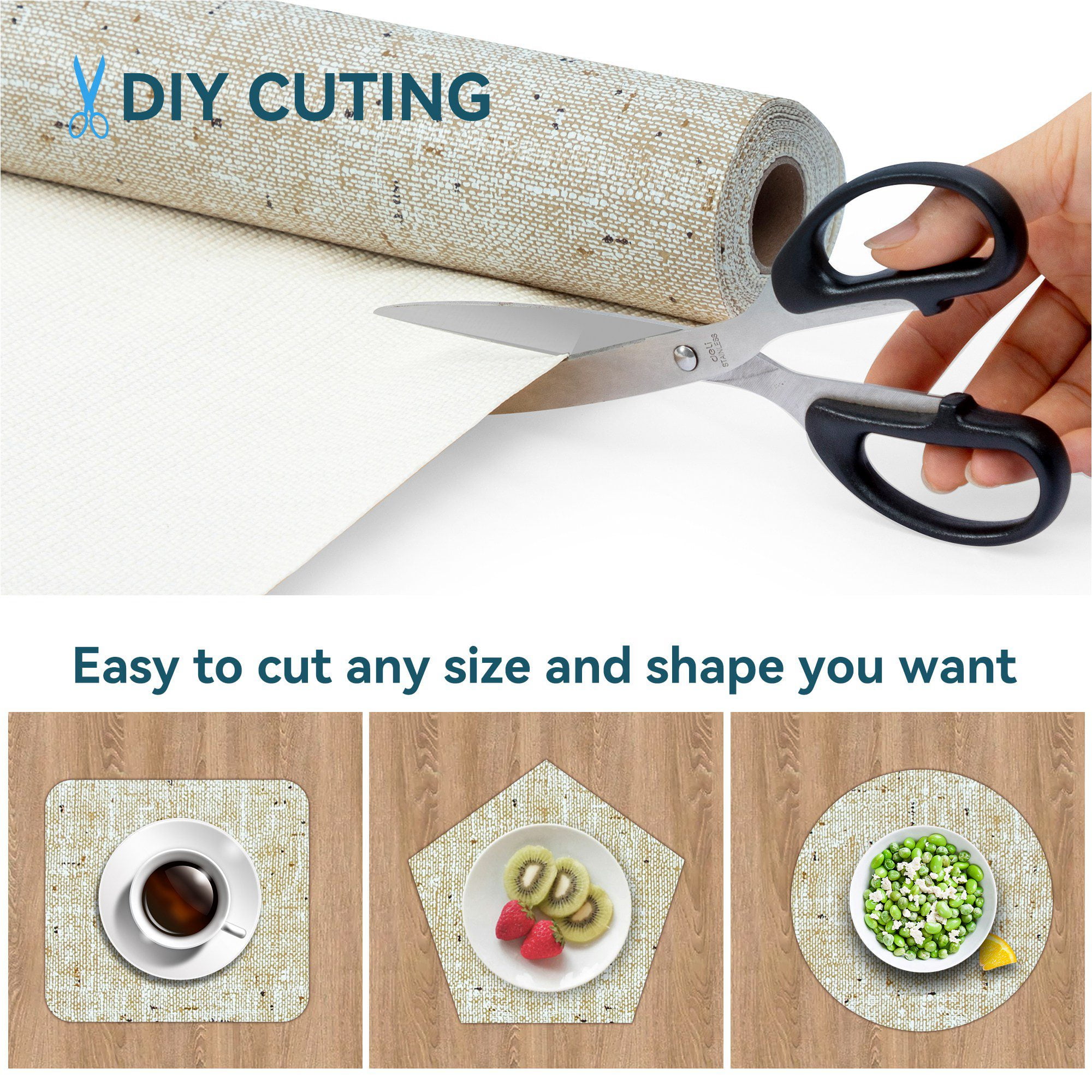 RAY STAR Shelf Liner, 12INx10FT Cabinet Liner, Anti-Slip Non Adhesive Drawer Liner