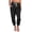 Black, variant on Fesfesfes Women Pant Fashion Solid Color Comfortable Leisure Pocket Nine-Point Pants On Sale