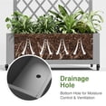 thumbnail image 3 of MAYEERTY 71" x 35" Outdoor Metal Raised Garden Bed with Trellis Planter Box for Climbing Plants, Gray, 3 of 8