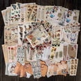 thumbnail image 4 of Paquete de Suministros de álbum de Recortes Vintage de 400 Piezas para Planificadores de Diario Basura Pegatinas de Papel DIY Paquete de Efímero Vintage Decoupage, 4 of 5