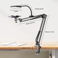 thumbnail image 6 of Overhead Camera Mount With Ring Light  Flexible Articulating Phone Arm Stand Compatible Webcam Desk Tripod For Live Stream Cooking Video Recording, 6 of 9