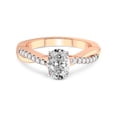thumbnail image 3 of 1 Carat IGI Certified Oval Shape Lab Grown Diamond Engagement Ring | 14K Rose Gold | Twisted Vine Lab Diamond Ring | FG-VS1-VS2 Quality Friendly Diamonds, 3 of 5
