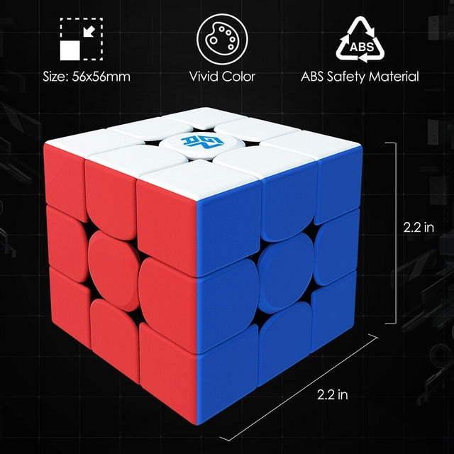 Alician GAN 356 X Speed Cube 3x3 Stickerless Gans 356X Magnetic Puzzle Cube Gan356 X 3x3x3 M Magic Cube