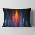 thumbnail image 2 of Designart Fractal Fire in Light Blue - Contemporary Throw Pillow - 12x20, 2 of 5