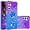 Purple Navy, variant on Clear Case for Samsung Galaxy A24 4G with Kickstand for Girls Women, Liquid Glitter Sparkle Bling Cute Case Gradient Quicksand Cover for Samsung Galaxy A24 4G JB Powder Blue